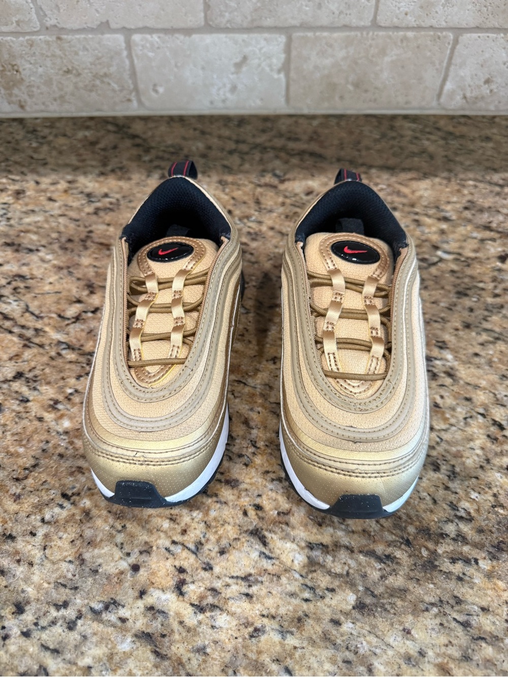 Nike Gold Air Max 97 Inspired Sneakers - Gold/Black